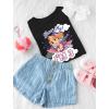 imageTime to Fly Im 3 Paw Patrol Shirt Skye 3rd Birthday Kids Girls Fitted TShirt Im 3Black