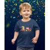 imageTractor Number 3 Shirt 3rd Birthday Construction Party Boys Infant and Toddler Kids TShirtNavy