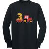 image3rd Birthday Construction Party 3 Year Old Boy ToddlerKids Long Sleeve TShirtBlack