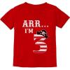 imageARR Im 3 Pirate 3rd Birthday Shirt Boy Three Years Old Toddler Kids TShirtRed