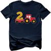 imageFarm Tractor 2nd Birthday Shirt Gifts for 2 Years OId Boys Girls Bday Party Toddler Kids TShirtNavy