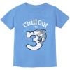 imageGift for 3 Year Old Boy Girl Chill Out Shark 3rd Birthday Toddler Kids TShirtCalifornia Blue