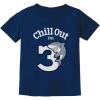 imageGift for 3 Year Old Boy Girl Chill Out Shark 3rd Birthday Toddler Kids TShirtNavy