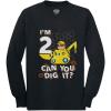 imagePaw Patrol Rubble 2nd Birthday Tractor Toddler Kids Long Sleeve TShirtBlack