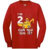 imagePaw Patrol Rubble 2nd Birthday Tractor Toddler Kids Long Sleeve TShirtRed