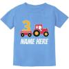 imagePersonalized 3rd Birthday Shirt Boy Construction Tractor Toddler Kids TShirtCalifornia Blue