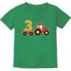 imageTractor Number 3 Shirt 3rd Birthday Construction Party Boys Infant and Toddler Kids TShirtGreen