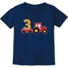 imageTractor Number 3 Shirt 3rd Birthday Construction Party Boys Infant and Toddler Kids TShirtNavy