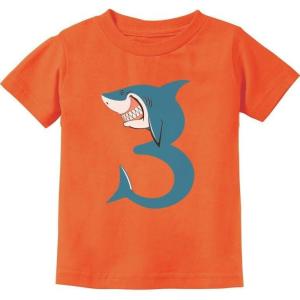 imageShark 3rd Birthday Shirt Boy Girl Gift for 3 Year Old Toddler Kids TShirtOrange