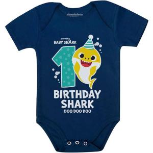 imageTstars Baby Shark Shirt Gift for Infant 1st Birthday Girl Boy Outfit Newborn Baby OnsieNavy