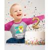 image2nd Birthday Baby Shark Shirt 2 Years 34 Sleeve Baseball Jersey Toddler ShirtPink