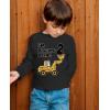 imageConstruction Party Digging Being 2 2nd Birthday Shirt Boy Kids Long Sleeve TShirtBlack