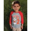 imagePaw Patrol 2nd Birthday Shirt Boy 2 Year Old Gifts Toddler Shirts for BoysRed Marshall Raglan