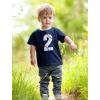 imageTeeStars  Baseball 2nd Birthday Gift for Two Year Old Toddler Kids TShirtNavy
