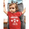 imageThis is What an Awesome 2 Year Old Looks Like 2nd Birthday Shirt Girls Boys Toddler Kids Jersey TShirtRed