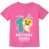 image1st Birthday Baby Shark Doo Doo Shirt Gift for One Year Old First Bday Toddler Kids TShirtPink