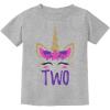 image2 Year Old Girl Unicorn 2nd Birthday Toddler Kids TShirtGray