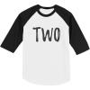 image2nd Birthday Gift for Two Year Old Child Toddler Raglan 34 Sleeve Baseball TeeBlackWhite