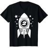 imageKids Gift for Two Year Old  2nd Birthday Space Rocket TShirtBlack