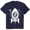 imageKids Gift for Two Year Old  2nd Birthday Space Rocket TShirtNavy Blue