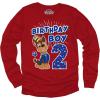 imagePaw Patrol Chase 2nd Birthday Boy Shirt 2 Year Old Kids Long Sleeve TShirtRed