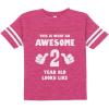 imageThis is What an Awesome 2 Year Old Looks Like 2nd Birthday Shirt Girls Boys Toddler Kids Jersey TShirtWow Pink