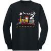 imageTrain 2nd Birthday Shirt Boy Girl 2 Year Old Toddler Kids Long Sleeve TShirtBlack