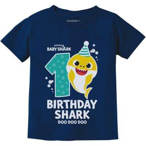 image1st Birthday Baby Shark Doo Doo Shirt Gift for One Year Old First Bday Toddler Kids TShirtNavy