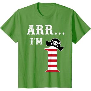 imageKids Arr Im 1 Pirate 1st Birthday outfit Boy One Year Old TShirtGrass Green