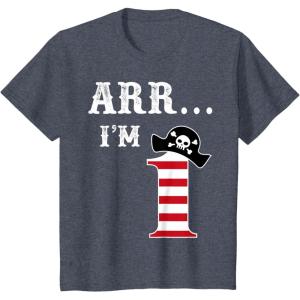 imageKids Arr Im 1 Pirate 1st Birthday outfit Boy One Year Old TShirtHeather Blue