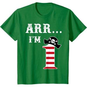 imageKids Arr Im 1 Pirate 1st Birthday outfit Boy One Year Old TShirtKelly Green