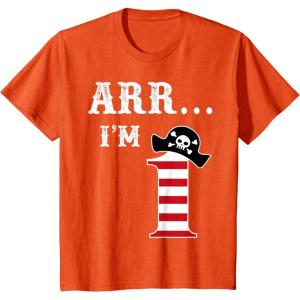 imageKids Arr Im 1 Pirate 1st Birthday outfit Boy One Year Old TShirtOrange