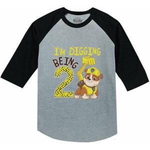 imagePaw Patrol Rubble Digging 3rd Birthday Shirt 3 Year Old Boy Toddler Kids TShirtDark Gray