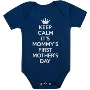 imageTstars Its Mommys First Mothers Day Baby Bodysuit New Mom Gift for Infant Boys ampamp Girls Newborn OutfitNavy