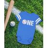 image1st Birthday Gift for One Year Old Infant Baseball Baby Jersey BodysuitBlue