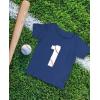 imageBaseball Number 1 1st Birthday Shirt Gifts for One Year Old Infant Kids TShirtNavy