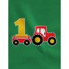 imageTstars  One Year Old Boy Birthday Gift 1st Birthday Tractor Baby BodysuitAqua
