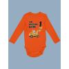 imageTstars 1st Birthday Bulldozer Construction Toddler Infant Baby Long Sleeve BodysuitOrange