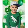 imageTstars Boys St Patricks Day Shirt  Construction Trucks Design  Lucky St Pattys Toddler Kids Long Sleeve TeeTrex  Green