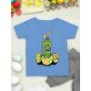 imageTstars Dinosaur TRex with Bunny Eggs Fun Easter TShirt for Infant ampamp Toddler Boys GirlsCalifornia Blue