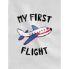 imageTstars My First Flight Funny Vacation Holiday Baby BoyGirl Baby Long Sleeve BodysuitRed