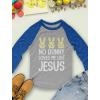 imageTstars No Bunny Loves Me Like Jesus Funny Easter Raglan 34 Sleeve TShirt for Toddler ampamp KidsBlue