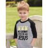 imageTstars No Bunny Loves Me Like Jesus Funny Easter Raglan 34 Sleeve TShirt for Toddler ampamp KidsDark Gray