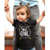 imageWild One 1st Birthday Outfit Boy Girl 1 Year Old Gifts Baby Boys ShirtBlack