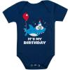 imageBirthday Boy or Girl Shark Outfit 1st 2nd Birthday Gift Baby BodysuitNavy