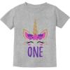 imageGift for 1 Year Old Baby Girl 1st Birthday Gift Unicorn Infant Kids TShirtGray