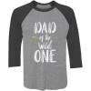 imageTstars  Dad of The Wild One Funny 1st Birthday 34 Sleeve Baseball Jersey ShirtBlackGray