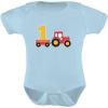 imageTstars  One Year Old Boy Birthday Gift 1st Birthday Tractor Baby BodysuitAqua