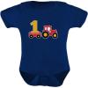 imageTstars  One Year Old Boy Birthday Gift 1st Birthday Tractor Baby BodysuitNavy