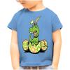 imageTstars Dinosaur TRex with Bunny Eggs Fun Easter TShirt for Infant ampamp Toddler Boys GirlsCalifornia Blue